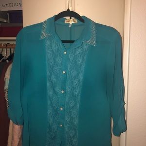 Button up long sleeve blouse